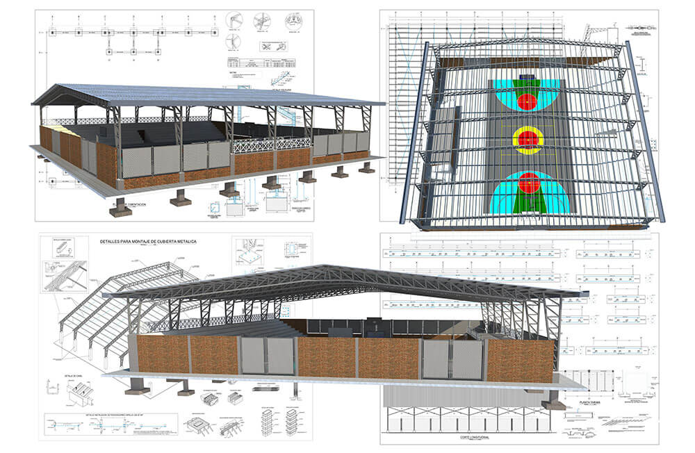 Planos de estructuras metálicas.